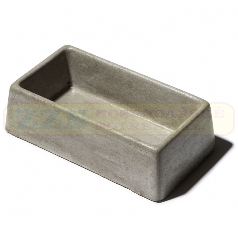 BE-MI miska betonová obdelníková šedá č.85 245x135x75 0,9l