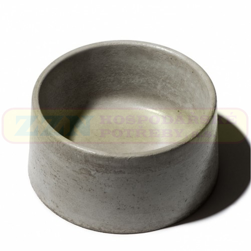 BE-MI miska betonová kulatá šedá č.209 O245 x 110 2,6l - pes III