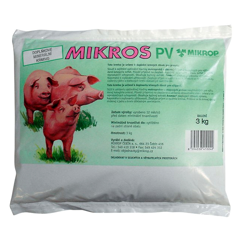 MIKROS PV pro prasata a selata prášek 3kg