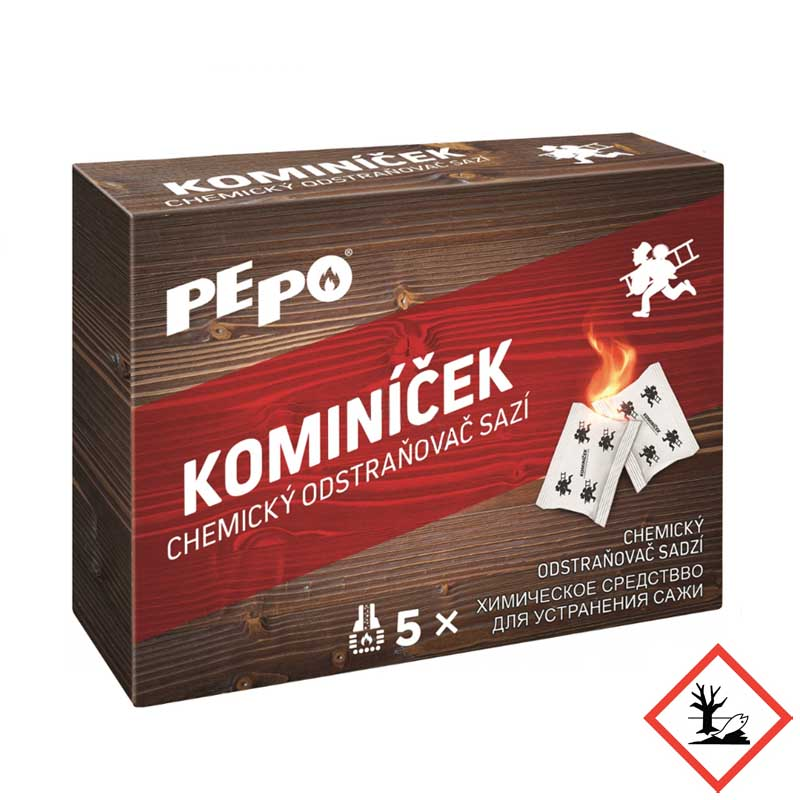 PE-PO Kominíček chemický odstraňovač sazí 5 ks x 14 g