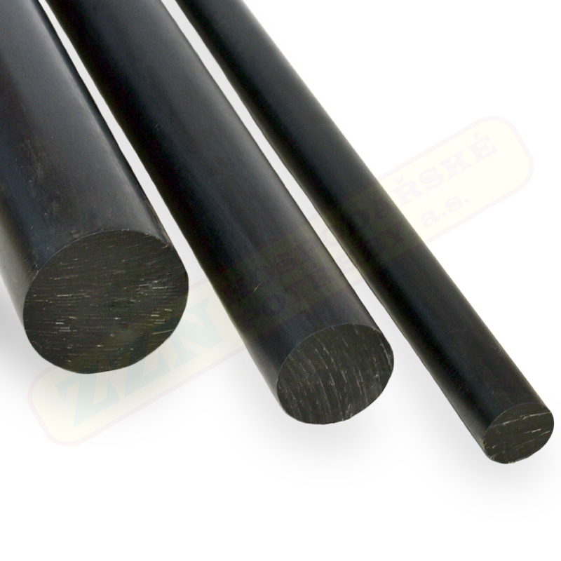 PolyPLASTY Silon tyč 80mm/500mm černý PA6
