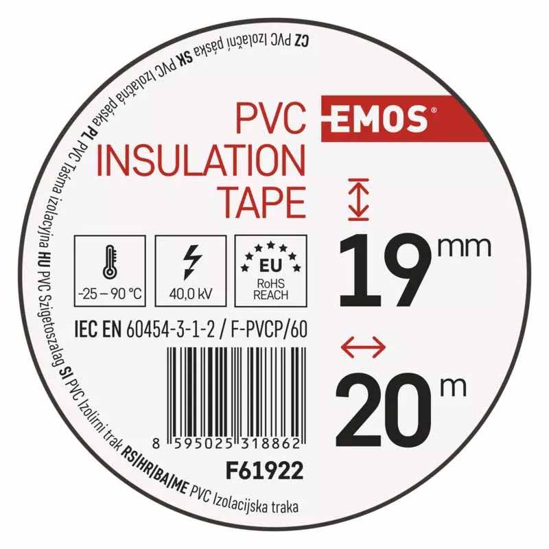 EMOS Páska izolační PVC 19x20 černá F61922