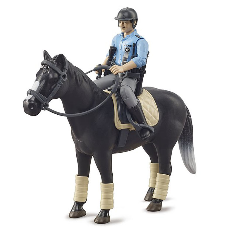 BRUDER 62507 Figurka - Policista s koněm