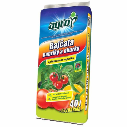 Agro CS Substrát pro rajčata, papriky a okurky 40+5 l ZDARMA