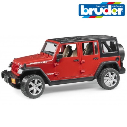 BRUDER 2525 Auto Jeep WRANGLER Rubicon červená