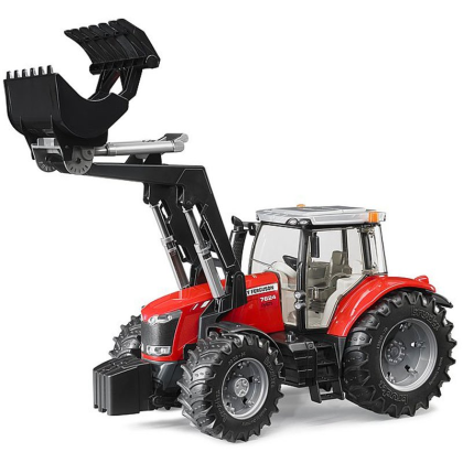 BRUDER 3047 Traktor MASSEY FERGUSON 7624 s čelním nakladačem