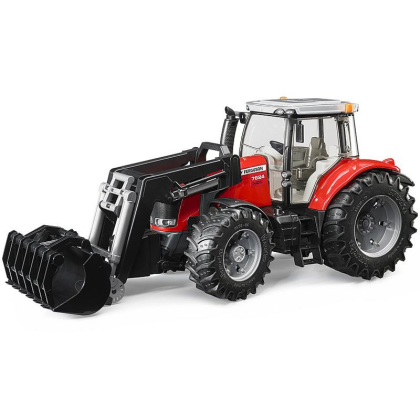 BRUDER 3047 Traktor MASSEY FERGUSON 7624 s čelním nakladačem