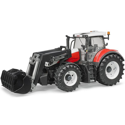 BRUDER 3181 Traktor STEYR 6300 Terrus s čelním nakladačem