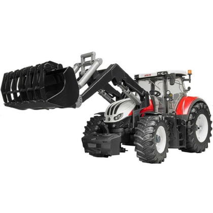 BRUDER 3181 Traktor STEYR 6300 Terrus s čelním nakladačem