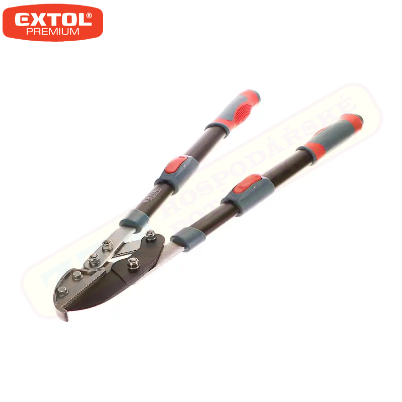 EXTOL PREMIUM Nůžky na větve teleskopické převodové kovadlinkové, 670-940 mm, HCS, 0-45 mm, 8873316