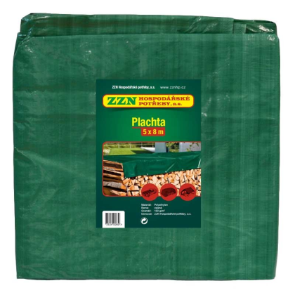 ZZN Plachta zakrývací PROFI 5x8 zelená, 150g/m2 35040080