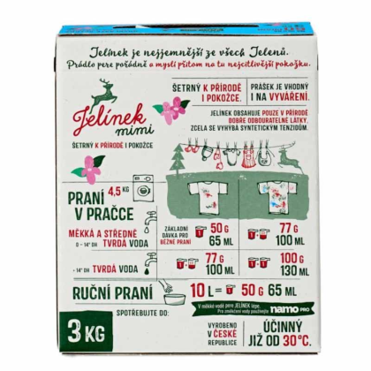 JELEN Jelínek mini prací prášek na dětské prádlo 3 kg