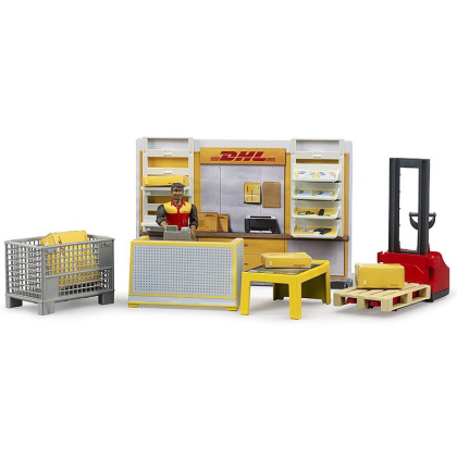 BRUDER 62251 Pobočka přepravce DHL s figurkou