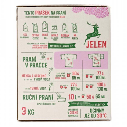 JELEN Prací prášek s vůní šeříku 3 kg, 60 PD