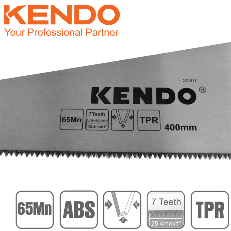 KENDO Pila ocaska 400 mm, kalené zuby, 65Mn, 30401