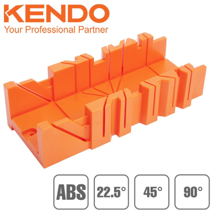 KENDO Pokosnice, přípravek na řezání úhlů 22,5°, 45° a 90°, ABS, 300x130x70mm, 30491