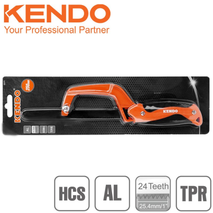 KENDO Pilka na kov mini 250 mm, HCS, AL, TPR, 30575