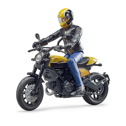 BRUDER 63053 Motorka Ducati Scrambler s řidičem