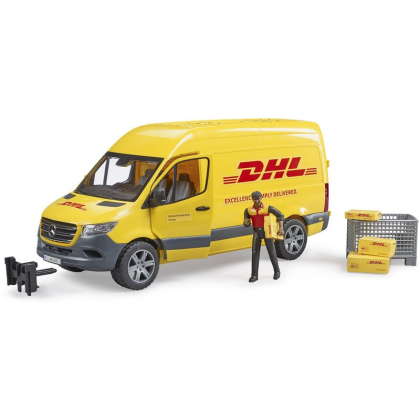 BRUDER 2671 Mercedes-Benz Sprinter DHL s řidičem a příslušenstvím