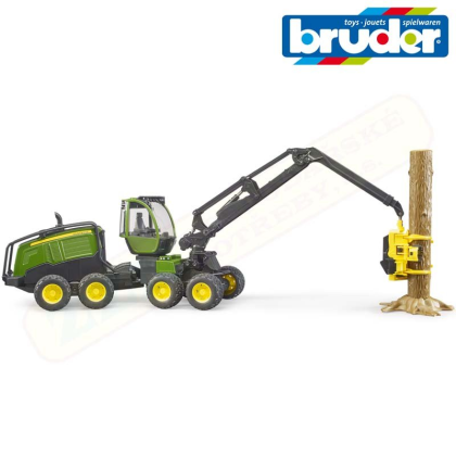 BRUDER 2135 John Deere Harvestor 1270G s kládou