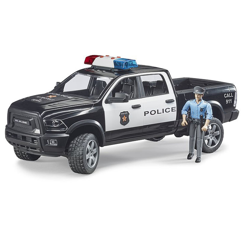 BRUDER 2505 Policejní auto RAM 2500 s policistou
