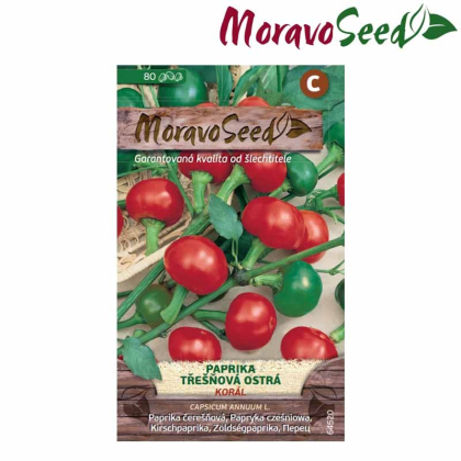 MORAVOSEED Paprika třešňová KORÁL, ostrá, červená 64520