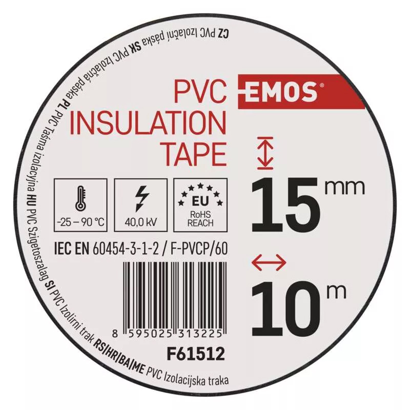 EMOS Páska izolační PVC 15x10 černá F61512