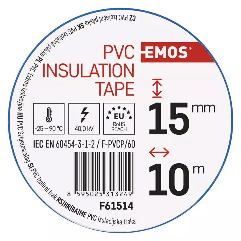 EMOS Páska izolační PVC 15x10 modrá F61514