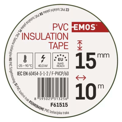 EMOS Páska izolační PVC 15x10 žluto-zelená F61515