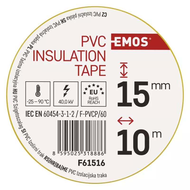 EMOS Páska izolační PVC 15x10 žlutá F61516