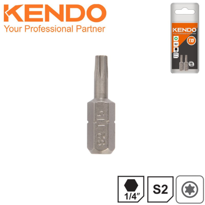 KENDO Bit Torx S2 T15x25mm 2ks 21411505