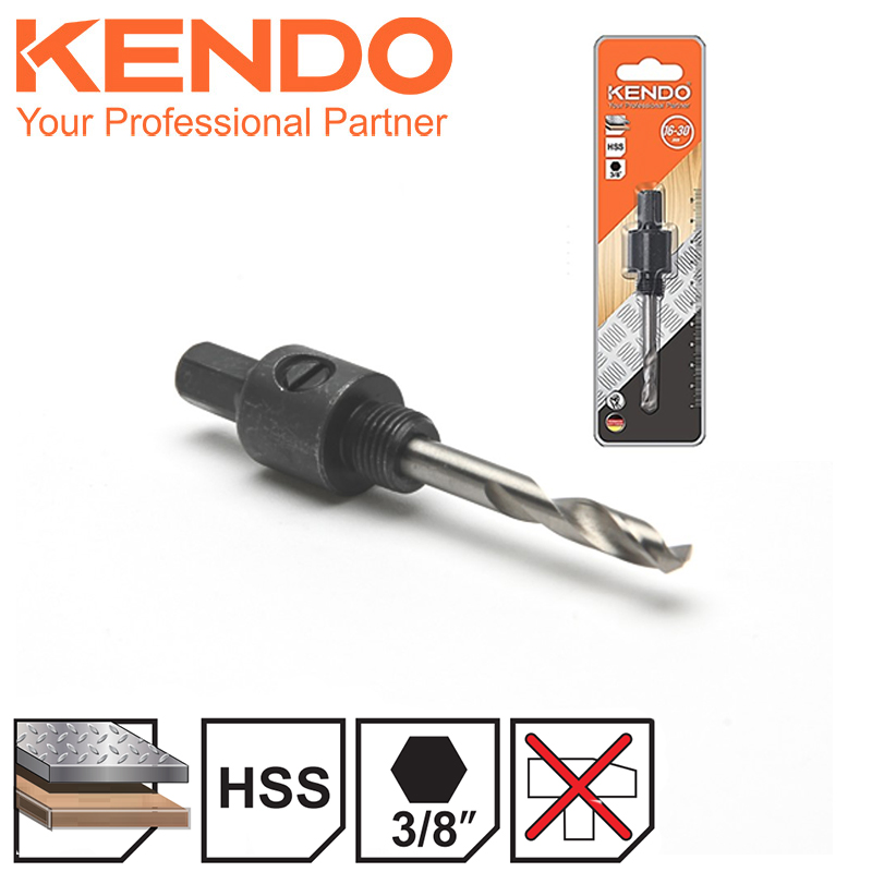 KENDO Vrták pro korunkové děrovače, 16 - 30 mm, HSS, 41021212