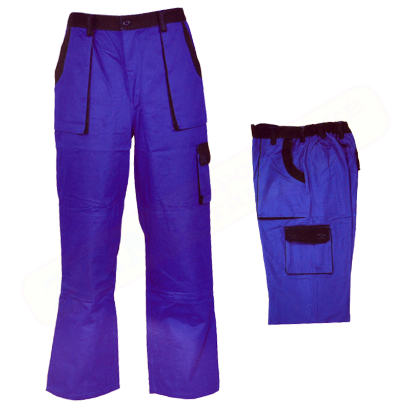 BAN CZ kalhoty pracovní do pasu LUXUS modro-černé