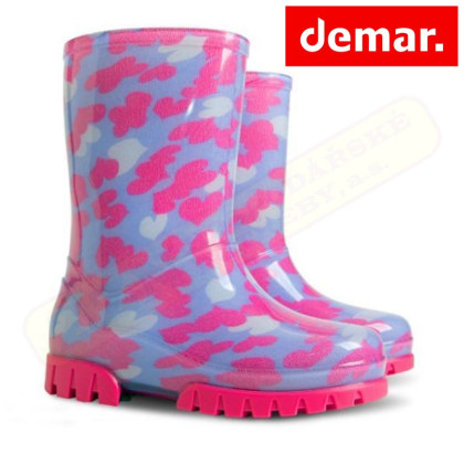 DEMAR Dětské holínky Twister Print C SRDCE