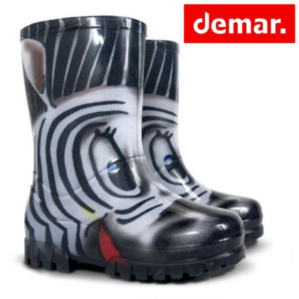 DEMAR Dětské holínky Twister Print S ZEBRA