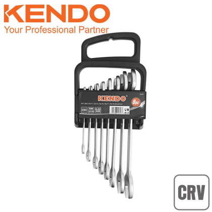 KENDO Sada plochých klíčů CrV 8 ks 6-22 mm DIN3110 15747