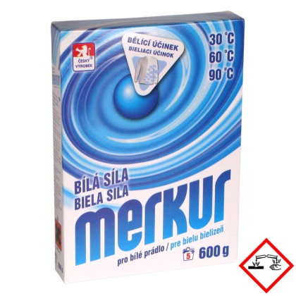 MERKUR Bílá sílá prací prášek na bílé prádlo 600 g