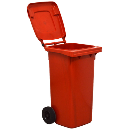 ZZN popelnice 120 l HDPE, červená