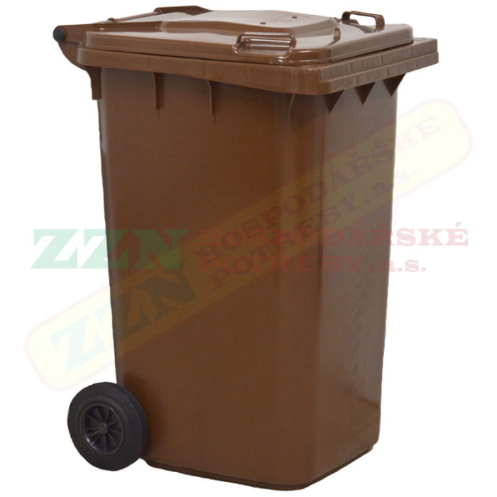 ZZN popelnice 240 l HDPE, hnědá