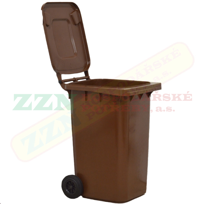 ZZN popelnice 240 l HDPE, hnědá