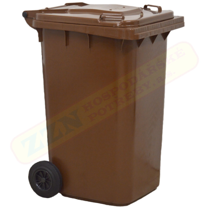 ZZN popelnice 240 l HDPE, hnědá