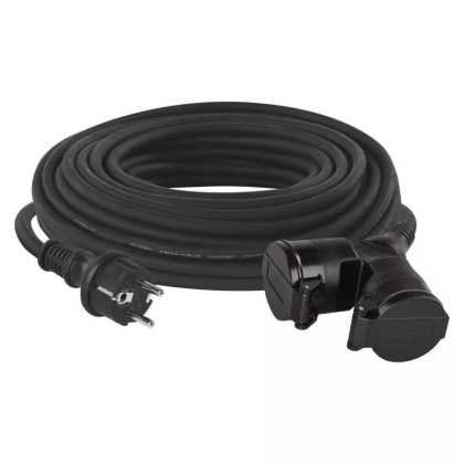 EMOS Zásuvka 2x 20m gumová P0603