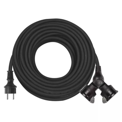EMOS Zásuvka 2x 20m gumová P0603