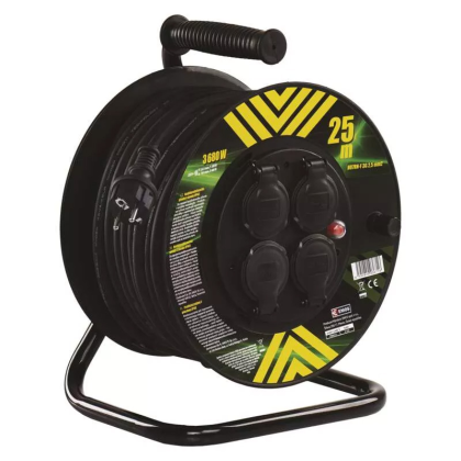 EMOS Naviják PKB 230V 25m 4 zasuvky gumovy 2,5mm P084253
