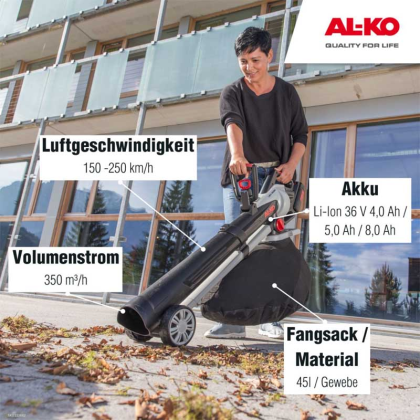 AL-KO Aku vysavač/fukar na listí LBV 4090 Li 36V 113662