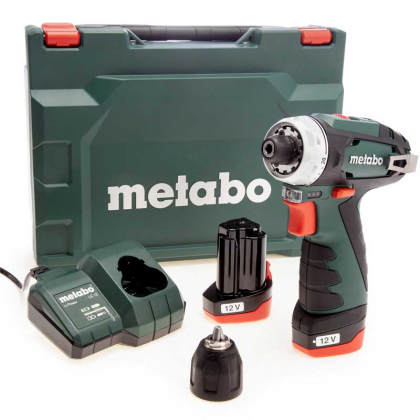 METABO Aku vrtací šroubovák 12V/2x2,0Ah POWERMAXX BS BASIC - 600984500