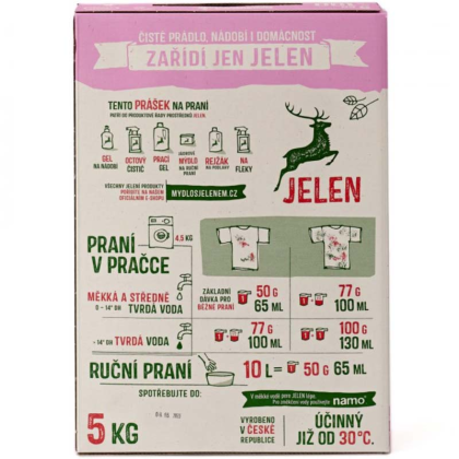 JELEN Prací prášek s vůní šeříku 5 kg, 100 PD