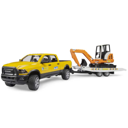 BRUDER 2546 Terénní servisní auto RAM s minibagrem