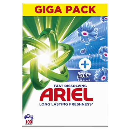 ARIEL Plus prací prášek Fresh Air 5,5 kg / 100 PD