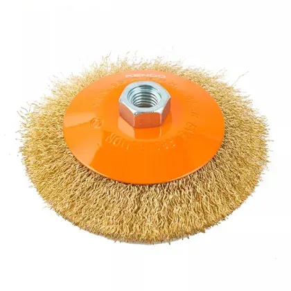 KENDO Kotoučový kartáč 125 mm, mosazovaný drát - 46001729